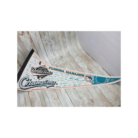 Vintage Florida Marlins 1997 World Series MLB Pennant 30"Genuine Merchandise NEW - Picture 1 of 8